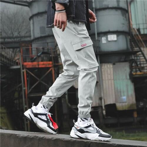 Men Hip Hop Pockets 2020 Ankle-length Pants Mens Casual Safri Style Joggers Male Korean Summer Harem Fashion edgy Pants Oversize