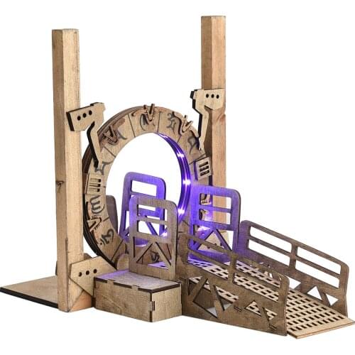 Book Shelf Ornament Time Tunnel Desk Organizer Miniature Models Bookend Office School Home Decooration Birthday Gift LED Lights