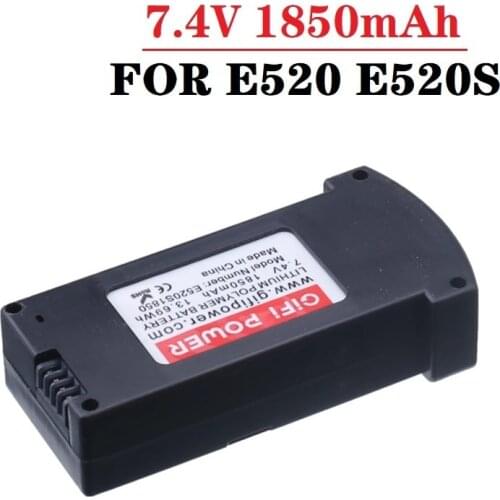 Upgrade 7.4V 1850MAH LiPo Battery For RC E520 E520S JD-22S RC Quadcopter Drones Spare Parts 13.69Wh 7.4V Drone Battery