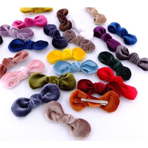 Bulk 120pc/lot New Fashion 4" Velvet Bow with Thin Nylon Headband or Clip Baby Girls Velvet Bows Hairpins Kids Hair Accessories