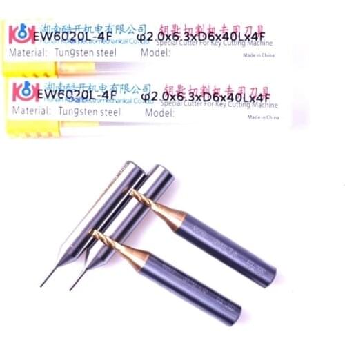 Original drill bit 2.0mm end milling cutter and 1.0mm key cutter for SEC E9 E9Z key cutting machine