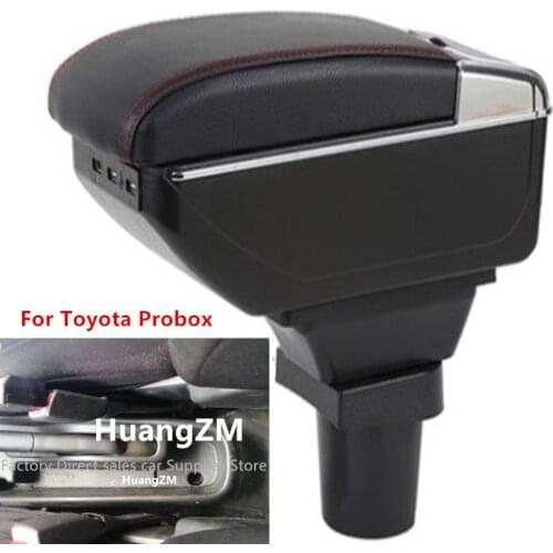 For Toyota Probox armrest box central Store content Storage box with cup holder ashtray accessories