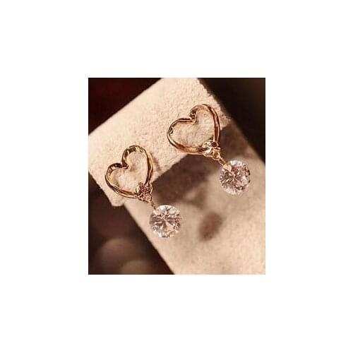 Bebella Crystal Heart Pendant Eardrop Earrings Made With Elements For 2020 Women Mothers Day Gift