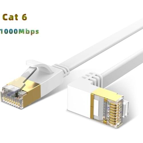 White Up & Down Bending Ethernet Cable Cat6 Lan Cable UTP CAT 6 RJ 45 Network Cable Patch Cord for Laptop Router RJ45 Network
