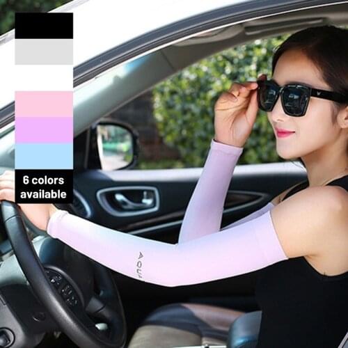 1 Pair Unisex Sun Cooling Arm Sleeves Cover Cycling Basketball Football Running Golf Outdoor Men Nylon Cool Arm Sleeves