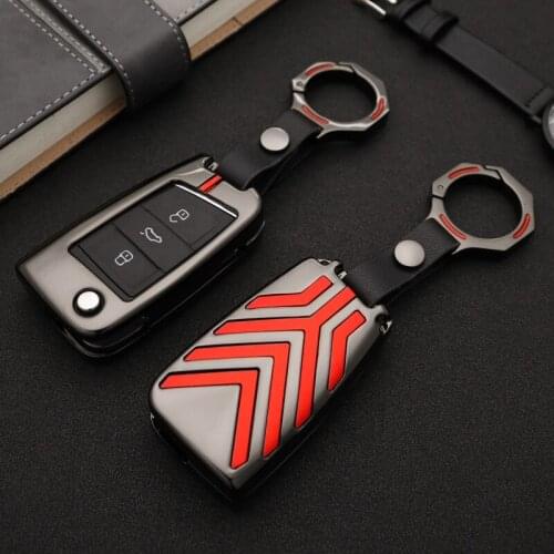 Zinc Alloy Car Key Case Cover Protection For Volkswagen VW Golf 7 mk7 Seat Ibiza Leon FR 2 Altea Aztec For Skoda Octavia Protect