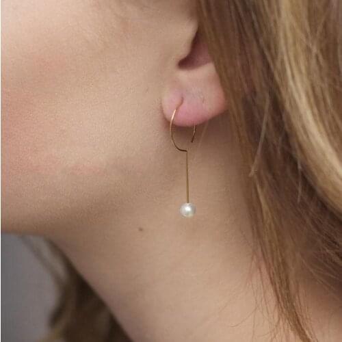 2021 New Fashion Summer Style Simple Imitation Pearl Drop Earrings For Women Gold Color Earrings Party Jewelry Girl Best Gift