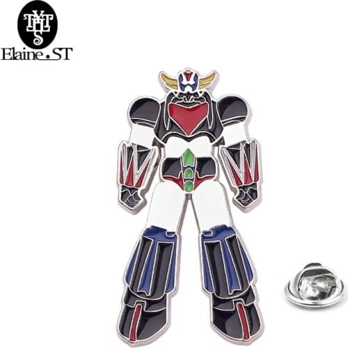 Z UFO Robot Grendizer Badge Brooch UFO Anime Metal Enamel Pins and Brooches for Women Men Backpack Bags Badge Gifts