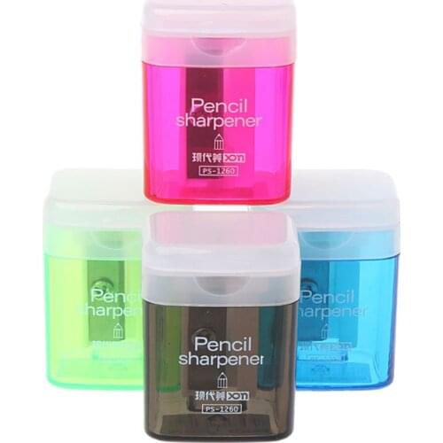 1pc Mini Manual Pencil Sharpener Hand Portable Desktop Student School Supplies Random Color