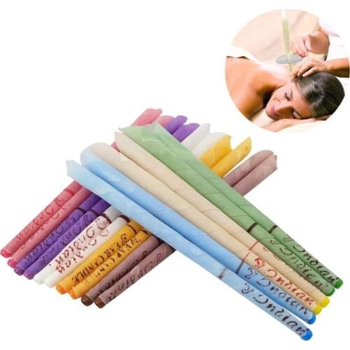 2PCS Ear Treatment Healthy Care Ear Candles Ear Wax Removal Cleaner Ear Coning Treatment Indiana Therapy Fragrance Candling