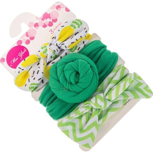 3pcs/set Baby Hair Band Striped Bow Headgear Knotted Rabbit Ears Headband Newborn Baby Boy Girl Accessories Turban Headware