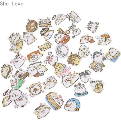 Chzimade 40pcs Lovely Dumplings Cartoon Decal Waterproof Stickers DIY Scrapbooking Album Decor