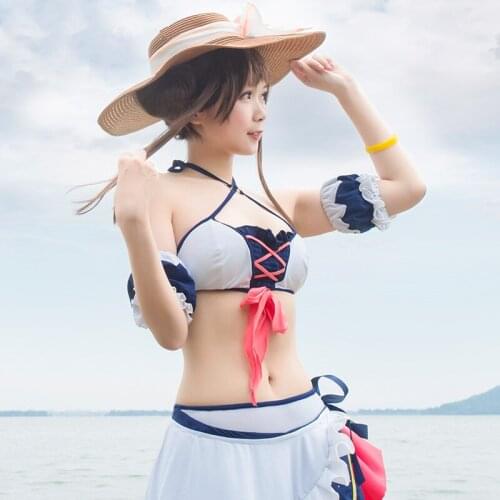 Anime Princess Connect! Re:Dive Suzume Sexy Swimsuit/swim dress Full Set Cosplay Costume Women Halloween Free Shipping NEW 2020