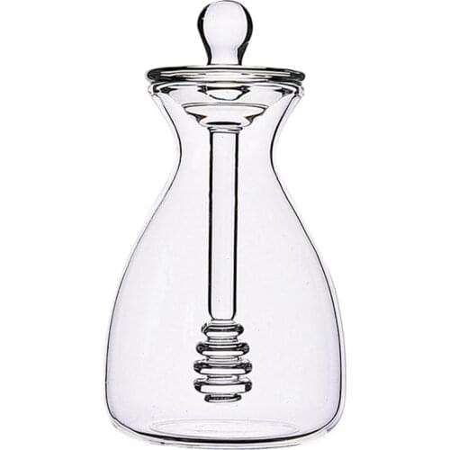 Handmade Honey Jar with Dipping Sauce, Glass Honey Dipping Sauce and Honey Jar