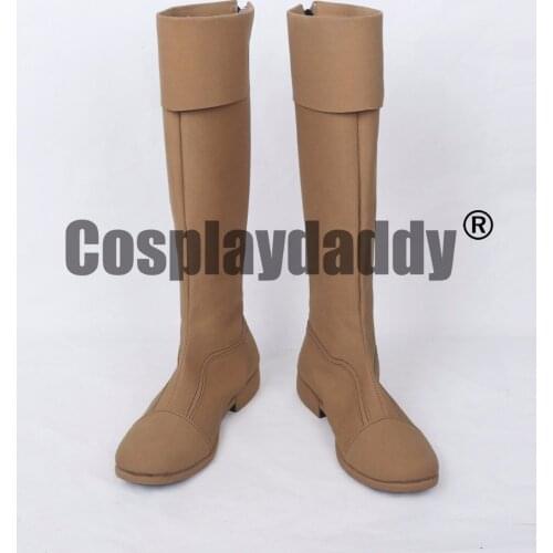Black Clover Kingdom Golden Dawn Magic Knight Yuno Cosplay Boots Brown Shoes S008