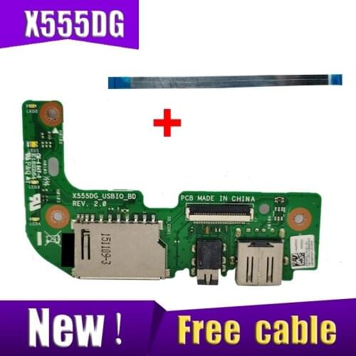 For ASUS X555 X555DG USB IO AUDIO CARD READER BOARD REV:2.0 With Cable MB 100% Tested Fast Ship