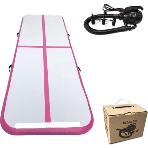 Gymnastics Tumble Air Track 8x2x0.2m Training Air Mat Inflatable for Home Use Yoga with Pump Free Shipping