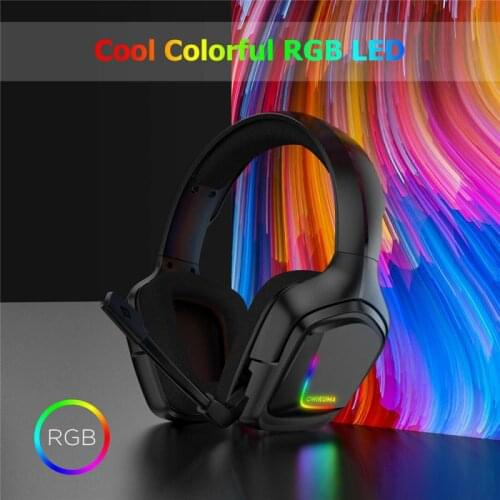 K20 RGB Gaming Headset Headphone With Microphone LED Light Surround Sound Bass PC Gamer Headphone For Xbox One PS4 Phone Laptop