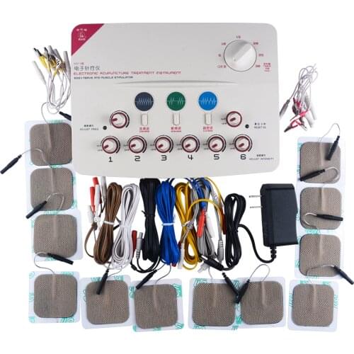 6 channel TENS massager machine Health body relax acupuncture stimulation Pain Relief foot neck massage Chinese Medicine