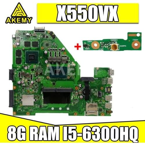 X550VX motherboard for ASUS X550VX X550VQ FZ50VX FH5900V I5-6300HQ GTX950M 8GB RAM laptop motherboard tested original