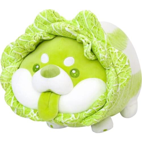 Cute Vegetable Fairy Anime Plush Toy Fluffy Stuffed Plant Vegetable Dog Soft Doll Kawaii Pillow Baby Kids Toys Gift