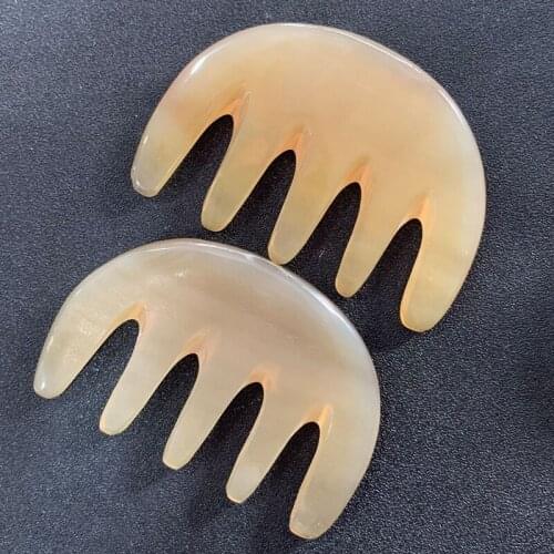 Natural Sheep Wide Tooth Comb Head Meridian Scraping Scalp Massage Comb Body Acupuncture Therapy Gua Sha Scraper Health Care