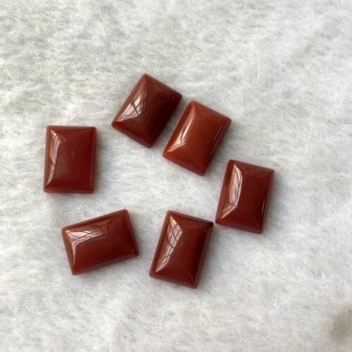 Wholesale 10pcs Natural Red Agates Beads Cabochon 13x18mm Rectangle Gem Cabochon Ring Face for Jewelry making