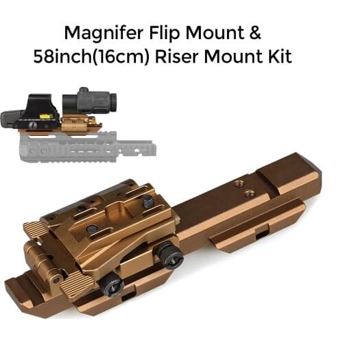 E.T Dragon Magnifer Flip Mount & 58inch(16cm) Riser Mount Kit rifle scope mount for hunting GZ240232
