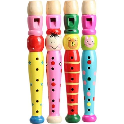 Plastic Wooden Piccolo Early Educational Musical Instrument for Children Music Educational Toy for Children Gift