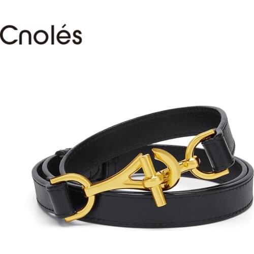 Cnoles Simple Design Plain Real Cow Leather Belt Women Waistband Fashion Jean Pant Dress Belt Genuine Leather Waist Belt