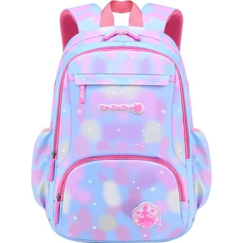 New Grades 1-3-6 Kids Large Capacity Pink School Bags Children Lightweight Orthopedics School Bag Teenagers Girls Backpack Sac