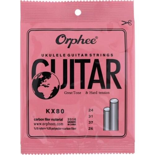 Orphee Nylon Carbon Fiber Ukulele Strings Hawaii Guitar 4 Strings For Ukulele Soprano Concert Tenor KX80