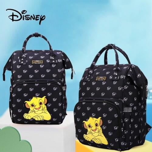 Disney Cartoons Lion King Baby Diaper Bags USB Heating Waterproof Maternity Nappy Diaper Stroller Bag Large Capacity Backpack
