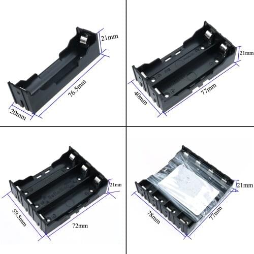 YuXi ABS 18650 Power Bank Cases 1X 2X 3X 4X 18650 Battery Holder Storage Box Case 1 2 3 4 Slot Batteries Container With Hard Pin