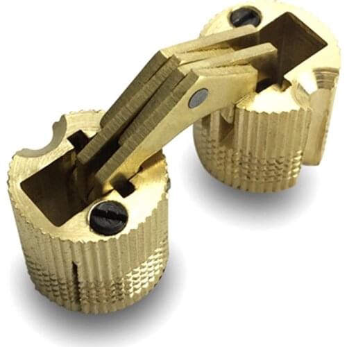 1pcs Copper Barrel Hinges Cylindrical Hidden Cabinet Concealed Invisible Brass Door Hinges For Furniture Hardware 8-16 mm