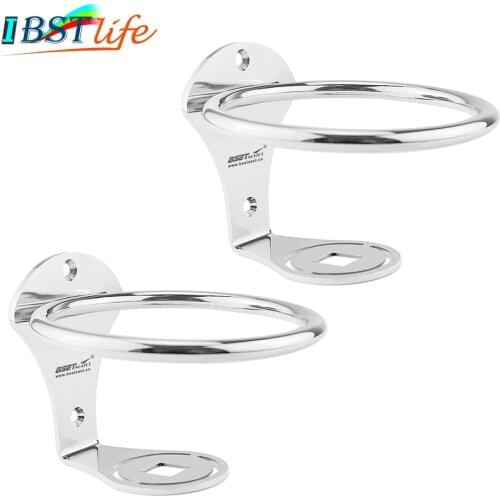 2PCS Stainless Steel 316 Cup Drink Holder Can Bottle Holder Stand Mount Support Auto Car Marine Boat Truck RV Fishing Box