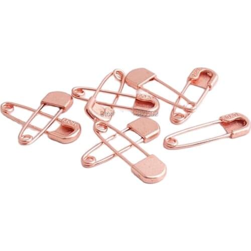 35*10mm 50pcs rose gold color Safety Pins Brooch Sewing tool Diy Craft