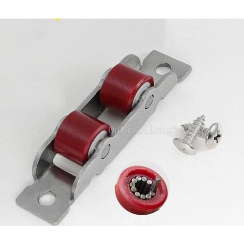 Brand New 8PCS Stainless Steel Sliding Door and Window Rollers 77 Plastic Steel Door Window Silent Dual Nylon Wheels Pulleys