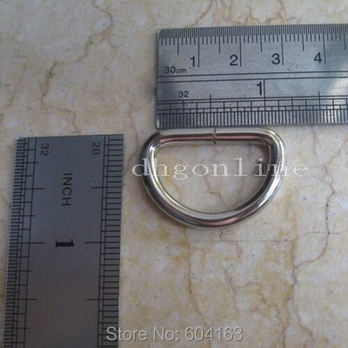 40 PCS 1'' 25mm Non Welded Dee Rings for Webbing D Buckles Bag