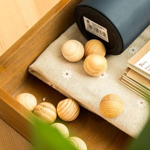5/10/50pcs Wardrobe Pest Control Wooden Mothballs Moth Repellent Prevent Mildew Moisture Proof Deworming Fragrant Wood Balls