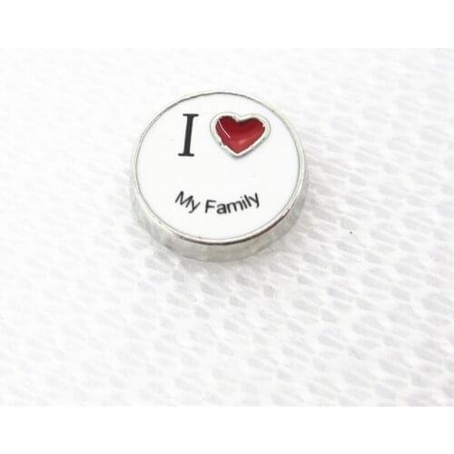 50pcs/lot Hot Selling I love my Family Floating Charms Living Glass Memory Floating Lockets DIY Jewelry Charms