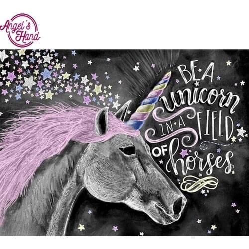 5D DIY diamond embroidery unicorn Blackboard diamond painting Cross Stitch full drill Rhinestone mosaic home decoration gift