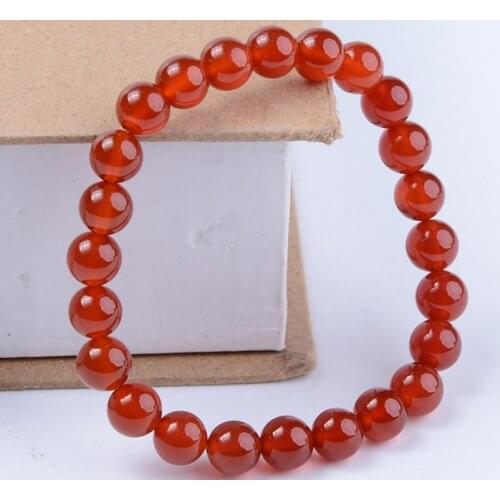 8mm oj757 adjusted Charm nature stone red agate Onyx Bracelet women Healing Balance Prayer Reiki Chakra Buddha Yoga