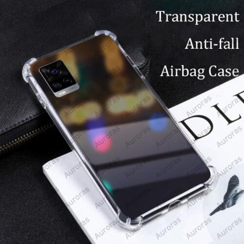 Auroras For VIVO V21E Case Official Original Transparent Shockproof Cover For vivo V21 Airbag Case