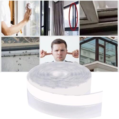 Door Seal Strip Weather Stripping Adhesive Silicone Windows Stopper Seal Strip Soundproofing Rubber Sealing Bar Tape
