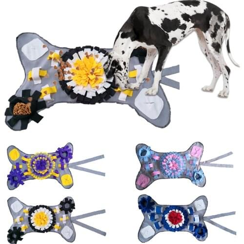 Flannel Pet Sniffing Pad Feeding Mat Slow Feeder Flower Stress Relief Mat Washable Training Sniffing Mats Pet Carpet For Dog Cat