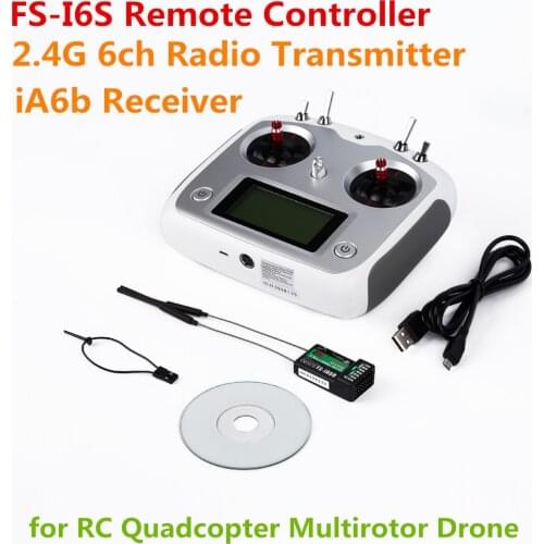FS-I6S Remote Controller FS i6s 2.4G 6ch Radio Transmitter + iA6b Receiver for RC Quadcopter Multirotor Drone