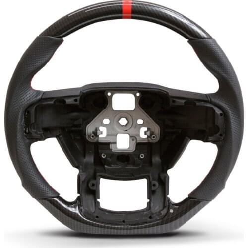 Cuatomized Carbon Fiber Steering Wheel Alcantara Leather Replacement For Ford F150 2017-2020