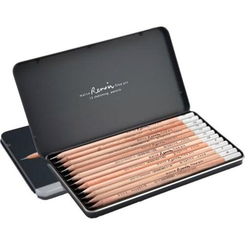 Drawing Sketching Pencil Drawing Pencils 12 Iron Boxes Drawing Pencil Set Cute Pens and Pencils