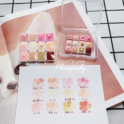 Collection of Various Brands of Watercolor Paints Skin and Flesh Colors Painting Supplies Acuarelas Gouache Profesionales